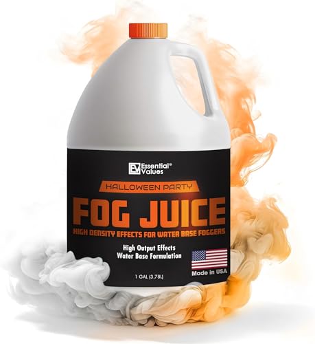 Essential Values Fog Machine Liquid - High Density Party Fog Juice (128 FL OZ /...