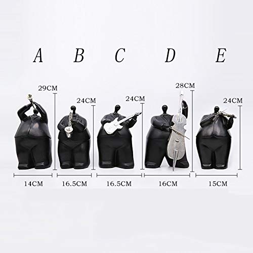 Black Music Puppet Resina Decorazioni per la casa Accenti Personaggi Carini Soggiorno Camera da Letto Decorazione Oggetti Ornamento Artigianato Matrimonio Creativo Regali di Compleanno (col