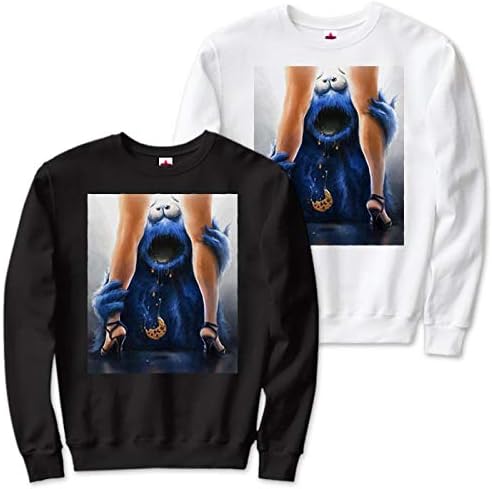Amazon Lollipop Clothing Cookie スウェット トレーナー メンズ レディース ユニセックス キッズ リンクコーデ セクシー パロディ おしゃれ ストリート プレゼント 人気 秋冬 春 プリント ヒップホップ 大きいサイズ クッキーモンスター トレーナー パーカー 通販
