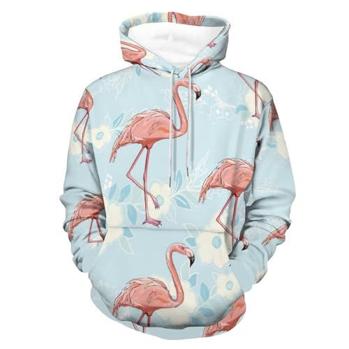 Sweats à capuche manche longue UMENG coloris flamant rouge, pull molletonné confortable taille S