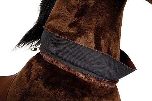 small foot Reitpferd auf Rollen aus Plüsch, Spielpferd zum Reiten, belastbar bis 50 kg, für Kinder ab 5 Jahren, 12462, Braun