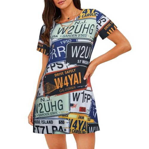 Chemise de nuit à manches courtes pour femme ample qui évite d'avoir chaud
