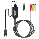 【Convertidor de RCA a HDMI】：Rca a Hdmi es un convertidor universal para entrada de señal analógica, que convierte a salida HDMI HDMI 720P / 1080P (60Hz) a través de entrada RCA analógica para obtener un efecto de visualización de mayor calidad. Se utiliza principalmente para señales RCA reproducidas en televisores de alta definición, monitores o proyectores, con entrada HDMI pero sin RCA. (Nota: ¡HDMI a RCA no es compatible!)