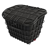 Alomejor Folding Electric Basket Metal Front Basket Universal Hanging Basket with Inner Bag