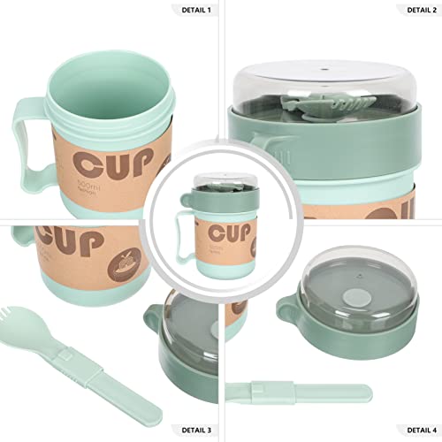 Cabilock 2 * caneca de sopa copo de colher portátil copo de leite para micro-ondas, para um copo de