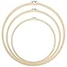Caydo 3 Size Embroidery Hoops Big Size 8 inch, 10 inch, 12 inch Wooden Round Adjustable Bamboo Circle Cross Stitch Hoop Ring for Art Craft Handy Sewing