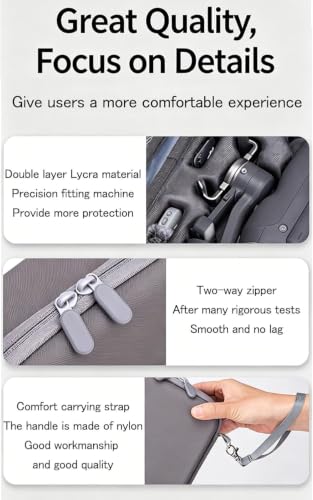 Image of M.G.R.J Carrying Case for DJI Osmo Mobile 8P / 8 Pro Gimbal Stabilizer, Travel Portable Bag for DJI Osmo Mobile 8P | 8Pro Accessories (Hard|EVA|Black) (DJI Gimbal Not Included)