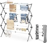 Construction Premium ：Le séchoir à linge SYKIARIOL est composé de tubes métalliques renforcés avec revêtement blanc, garantissant une résistance à la rouille et aux décolorations – pour une utilisation en intérieur comme en extérieur par tous les temps.