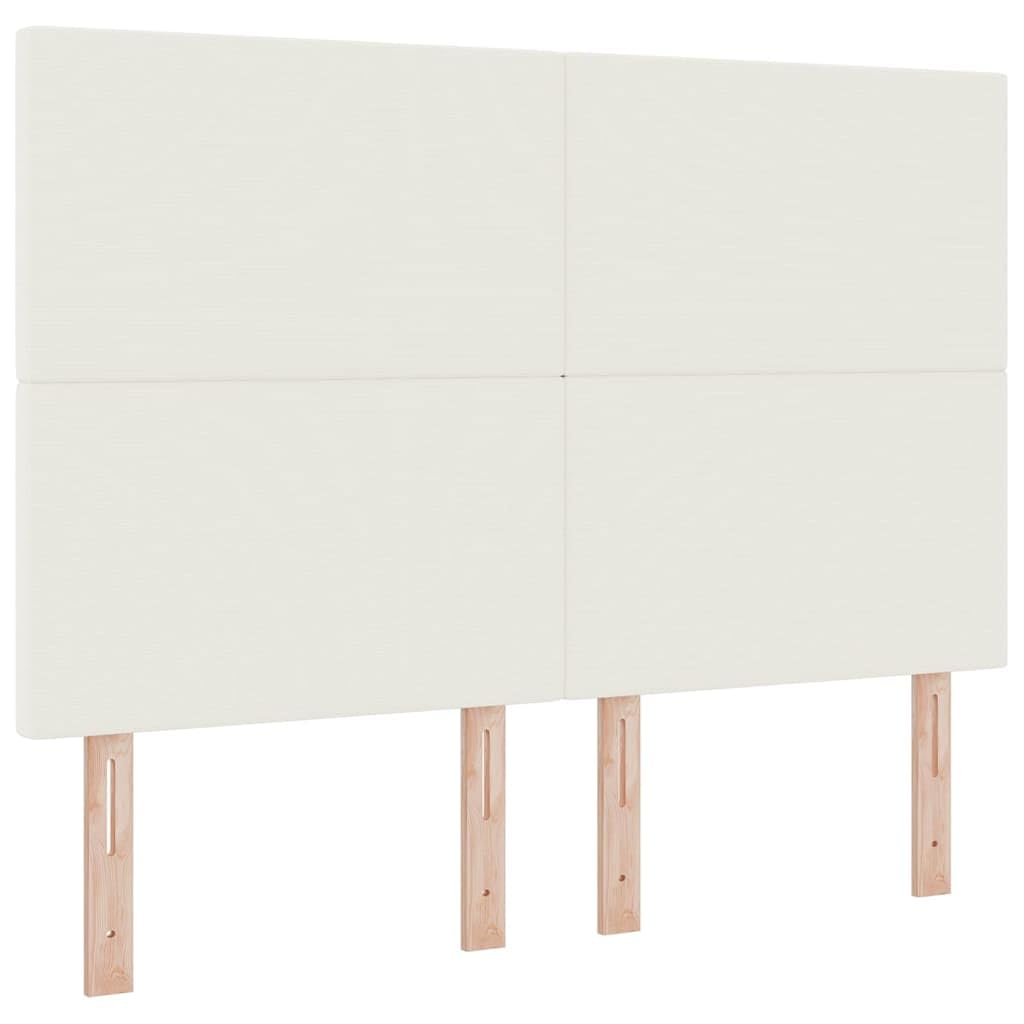 Cabecero de 160 cm en tela de pana color crema, diseño moderno, altura regulable 118/128 cm, madera maciza de pino, resistente y duradero para dormitorios y habitaciones juveniles