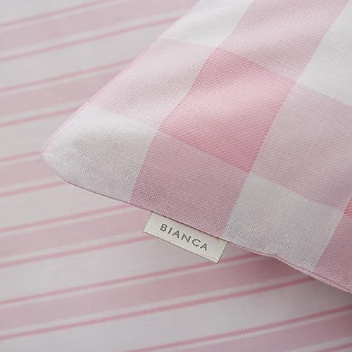 Linge de lit simple en coton rose anti-transpiration motif réversible