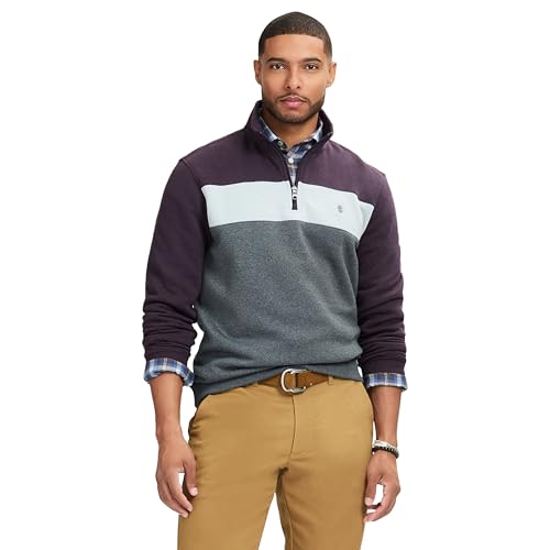 IZOD Men's Advantage Performance Quarter Zip Fleece Pullover Sweatshirt