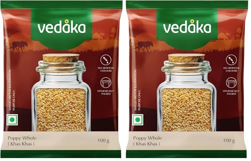 Image of Amazon Brand- Vedaka Poppy Seeds | 100 g | Khas Khas Whole | No Added Colours Or Preservatives (Pack of 2)