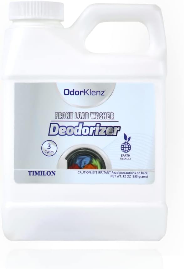 OdorKlenz Washing Machine Cleaner & Deodorizer, Liquid, 3 Loads | Non-Toxic & Fragrance-Free | For All Types of Washers, Including HE, Front Loader and Top Load Washer (12 oz.)