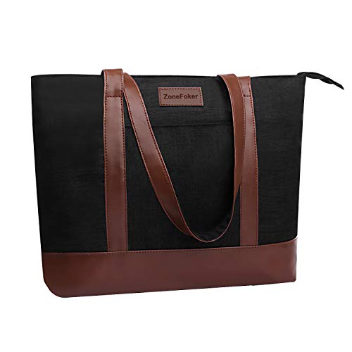 Laptop Tote Bag, Fits 15.6Inch Laptop, Womens Lightweight Water Resistant Nylon Tote Shoulder