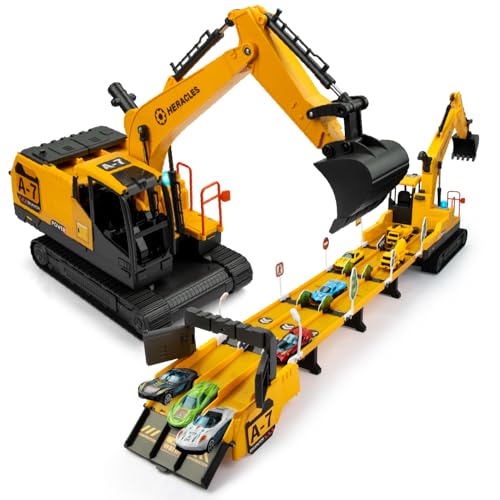 Transformierbarer Bagger Spielzeug, Walking Sound und Licht Baustelle...