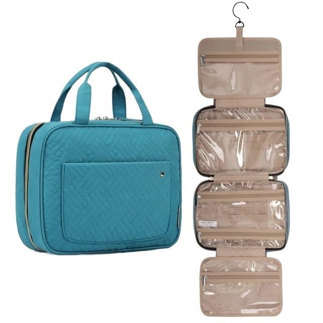 Borsa per Il Trucco da Donna, Borsa da Viaggio capiente, Impermeabile, Organizer per Cosmetici, Astuccio per Articoli da Toilette.