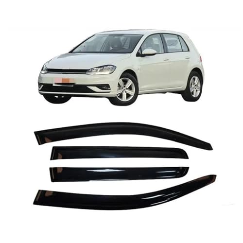 Visière de fenêtre pour Golf 7 MK7 contre pluie et soleil avec auvents déflecteurs teintés