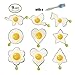 Egg Ring Pancake Mold 9PCS WGZOJOPD Stainless Steel Pancake Forms Fried Egg Mold Non-Stick Egg Poachers With Handle For Griddle Pan Kitchen Tool