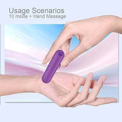Portable Mini Handheld Electric Back Massager - Mini Waterproof&Rechargeable Handheld Deep Tissue Neck (Violet)