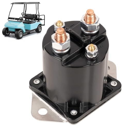 BlueStars UPGRADED 1013609 12V Golf Cart Solenoid Relay 4 Terminal Starter - Fit for Club Car, DS & Precedent Gas 1984-up - Replaces LPL6003 240-20013 435-154 1012275 1117