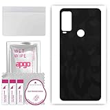 apgo BACK SKIN Film Pellicola protettiva Protezione Posteriore per Sharp Simple Sumaho 6, skin sticker film foil vinyl Camo Nero