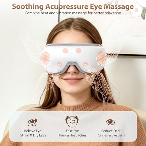 LAOBEN Eye Massager with Heat- Eye Mask for Migraines & Improve Sleep — view 2