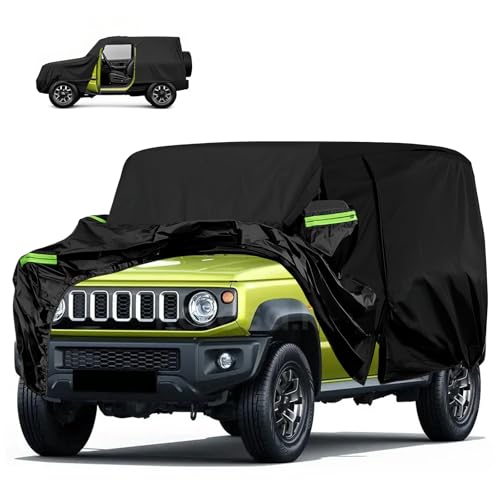 Cover for Suzuki Jimny (3-door models 1998-2024), DuPont Oxford Outdoor Car Cover for Suzuki Jimny, All-Season Full Car Cover For Suzuki Jimny, Waterproof and UV-Resistant, with Zipper Door.