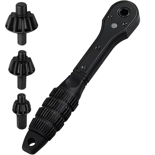 VLUVLA 2-in-1 Drill Chuck Key Wrench,2-in-1 Professional Wrench, Iron Drill Wrench Set,2 in 1 Drill Chuck Ratchet Spanner,Professional Master Chucks Keys,Labor Saving Spanner