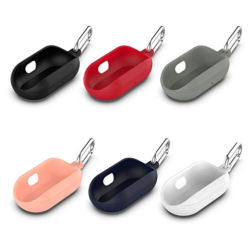 KKmoon Capa de silicone macia compatível com capa de fone de ouvido Galaxy Buds com gancho flexível