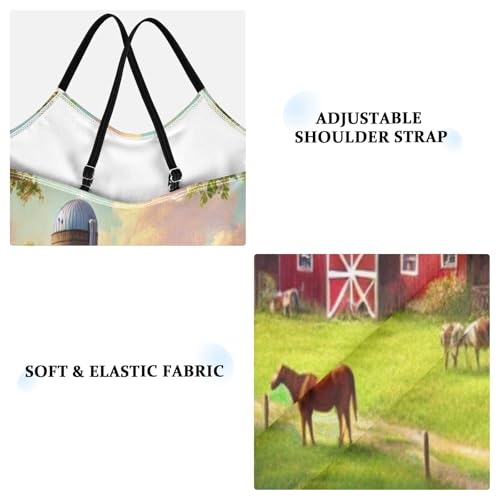 Farm Red Barn Girls Bathing Suit Swimsuit One Piece Swimsuits Summer Beach Swimwear3