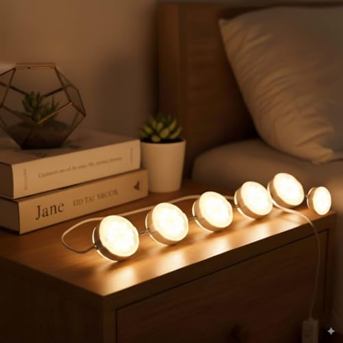 Image of Smart Motion Sensor Cabinet Light, LED Wardrobe Lamp with PIR Sensor, USB Under Cabinet Lighting, Adjustable Color Modes, Stick-On Aluminum Lamp for Kitchen, Closet, Stairs, Hallway