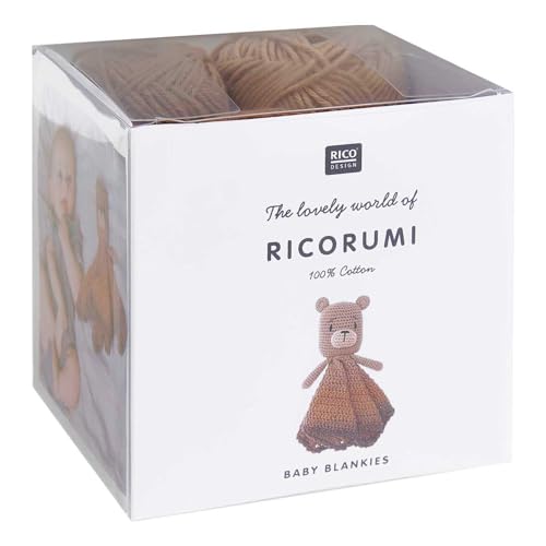 Rico Design Kit Ricorumi à Crocheter Baby Blankies Nounours