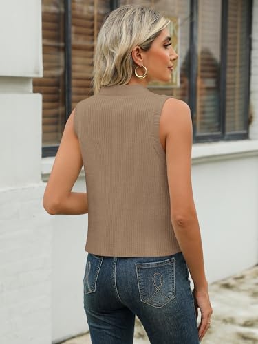 Rapbin Womens Sweater Vest Button Down Sleeveless V Neck Tank Tops 2024 Fashion Trendy4