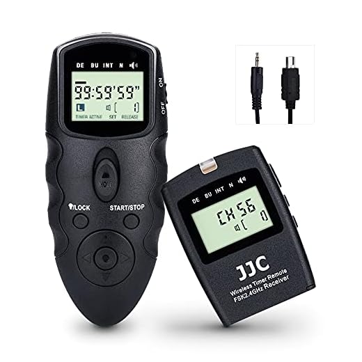 JJC Wireless Remote Shutter Release Control Zeitraffer-Intervallmesser-Timer für Nik. Z6III Z6 Z7 Z5 D780 Df P7800 P1100 P1000 D5500 D5600 D5300 D750 D7500 D7100 D5200 D5100 einstellen