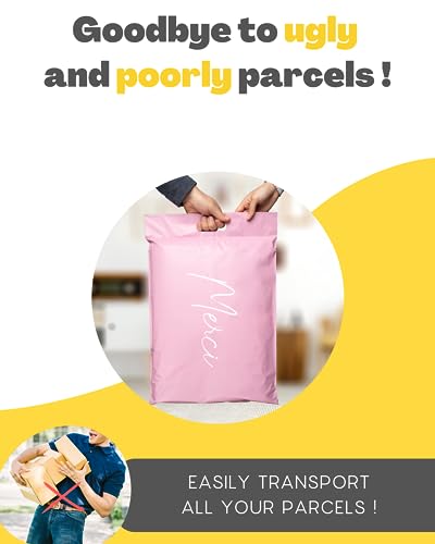 EMBALLAX, 30 Parcel Bags with Handle, XL 35x45cm, Tamper-Proof/Tear-Proof/Waterproof, Postage Bags for Clothes & Carton - Image 2