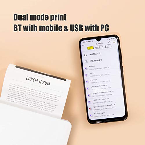 Versão global C1 Mini impressora térmica BT4.0 300dpi 2600mAh Bateria sem tinta para impressão de te