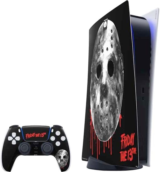 Skinit Decal Gaming Skin Compatible with PS5 Digital Edition Bundle - Officially Licensed Warner Bros Friday The 13th Jason Voorhees Design