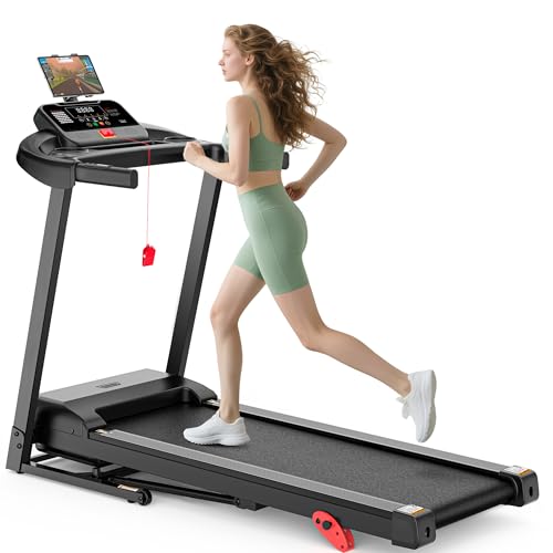 Image of Foldable Electric Treadmill for Home,Walking Pad Treadmill with Incline /Handle,Indoor Running Machine for Home,Compact Treadmill 300 lb Capacity, 3.5HP Quiet Brushless,64+7 Programs,Free Knee Gifts