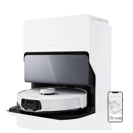 roborock S8 MaxV Ultra Saugroboter mit Wischfunktion&Hebarem Wischmopp, Umfangreiche Reinigung Durch die ausfahrbaren Seitenbürste, 10.000 Pa, 60 °C Heißwasser-Moppwäsche, All-in-One-Dock