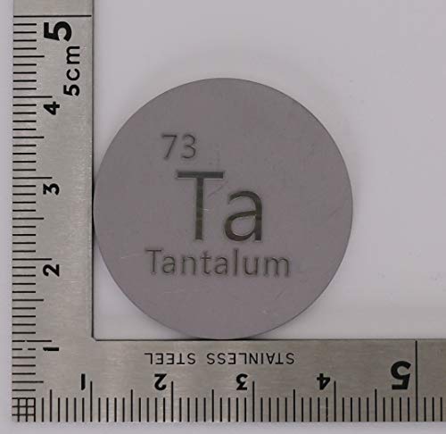 Image of Tantalum (Ta) 32mm Metal Disc for Collection or Experiments