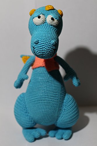 Knitted Cute blue dinosaur