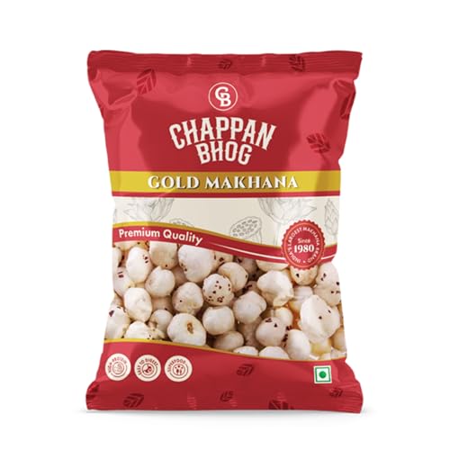 Image of Chappan Bhog Gold Makhana 200g | 5+ Suta Extra Large Foxnuts (Phool Makhana) | Raw Makhana (Lotus Seeds) | Healthy Snack | High Protein, Keto and Gluten Free | Fasting and Evening Diet Snack | Low in fat