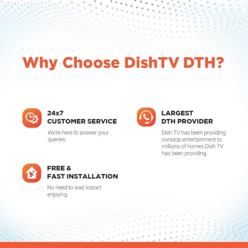 Image of Dish TV HD Set Top Box | DTH Connection | 3 Month Flexi HD Pack | Prime Lite Subscription | 190+ Channels Free for 4 Years