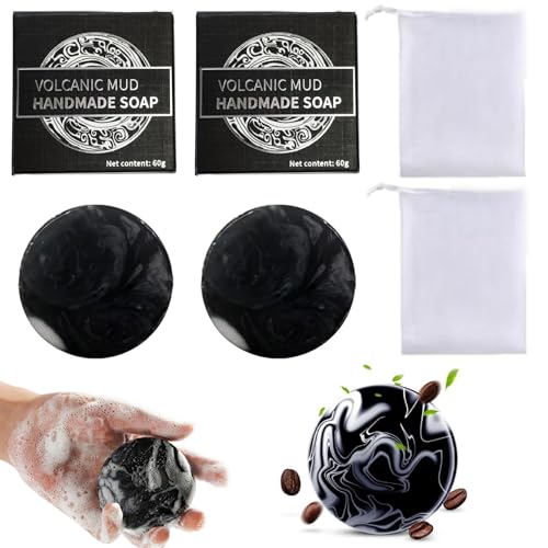 2 unidades de jabón de lava de 60 g, barra de jabón de lava para una limpieza eficaz y curvas sexys, barra facial para todo tipo de piel, brazo, cintura, pierna, glúteos, cuerpo...