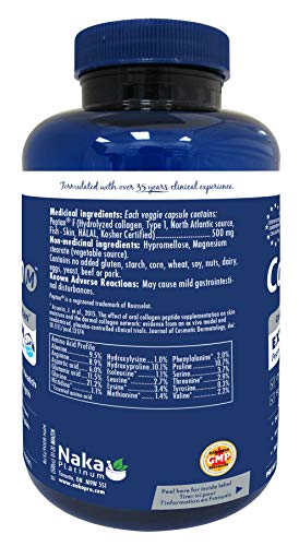 Collagen Marine 180, Naka Platinum Pro Marine Collagen 180 Veggie Capsules - 1 unit / 180 count. - Image 3
