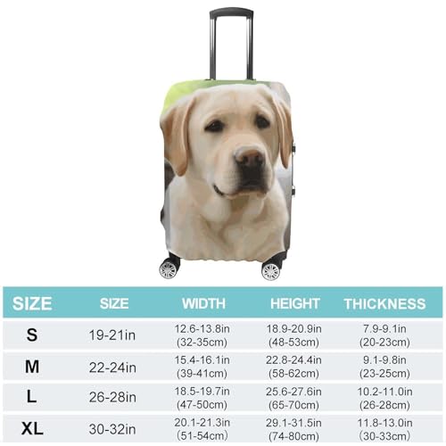 Cute Labrador Dog Luggage Cover, Washable Elastic Suitcase Cover Protector Fit 18-32 Inch Luggage2