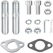 Mini Bike Exhaust Bolt Studs Compatible with Coleman CT200U BT200X CT200U-EX CT100U CC100X Baja MB200 Minibike KT196 Go Kart, Muffler Gasket Kit for Predator 212cc 196cc GX160 GX200 Engine