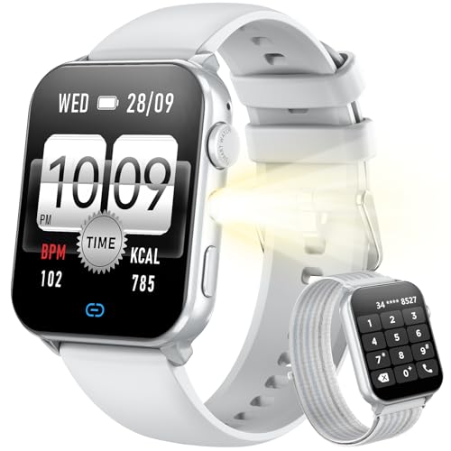 Blackview Smartwatch Uomo Donna, Effettua e Rispondi alle Chiamate,1,91'' Orologio Intelligente 100+ Modalità Sportive/Sonno/Cardiofrequenzimetro/SpO2/ Torcia per Android IOS