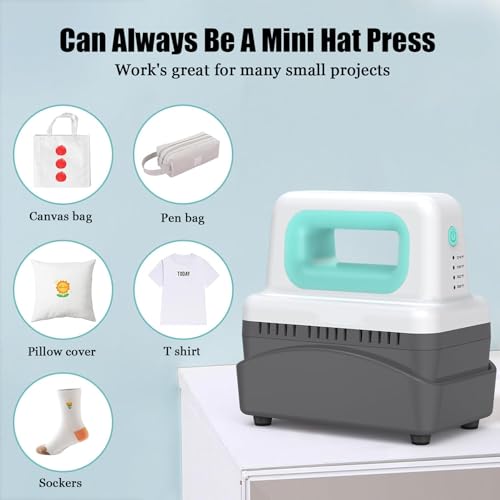 Mini prensa térmica manual para gorras y crafts miniatura 5