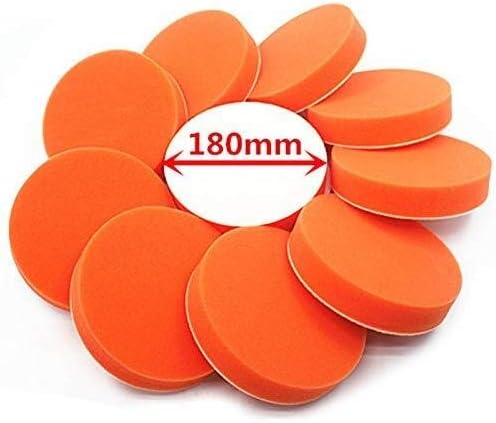 Sanding Sandpaper Sponge Brush 10Pc 180Mm 7 inch Flat Sponge Gross Polishing Buffing Pad Kit for Car Polisher Clean Waxing Auto Paint Maintenance Care